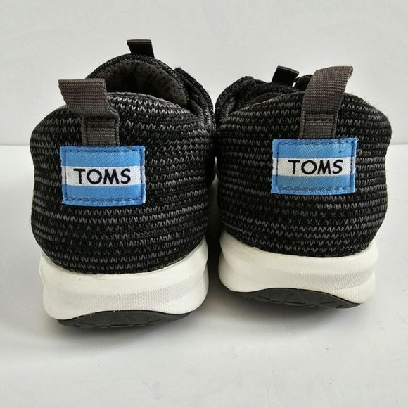 TOMS Women's Del Rey Sneakers Shoes Black/Gray Size 8.5 Lace Up - Picture 7 of 8